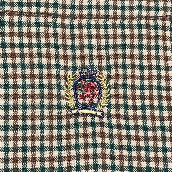 Tommy Hilfiger Gingham Print Button Down Long Sleeve Shirt Size Large - Picture 10 of 13